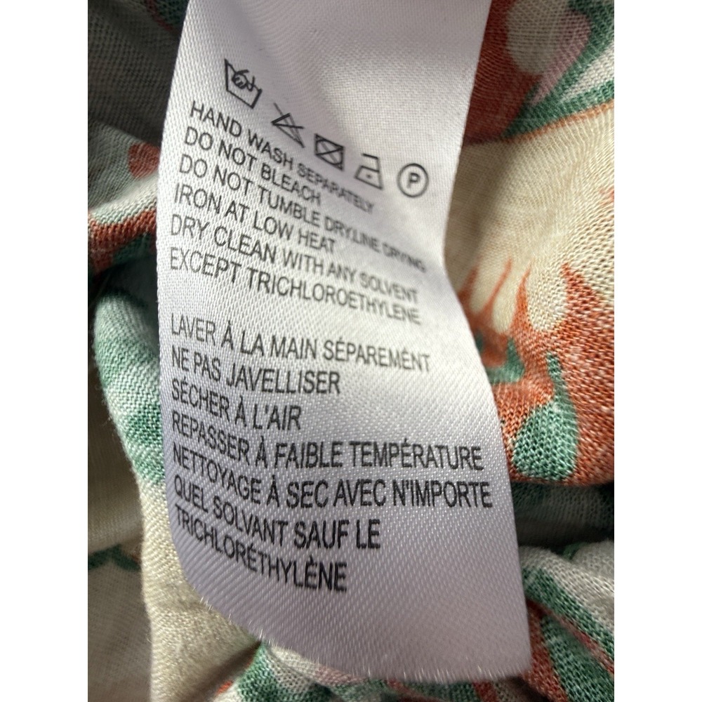 Farm Rio New Anthropologie Ruffle-Sleeve Linen Jumpsuit Size L - Picture 15 of 16